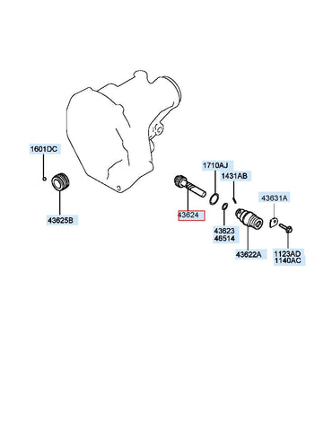 GEAR-SPEEDOMETER DRIVEN 43624-4A300 (Original, New)