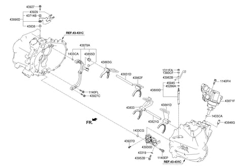 ACTUATOR ASSY-GEAR <br>43871-2A000, <br>438712A000, <br>43871 2A000 <br>(Original, New)