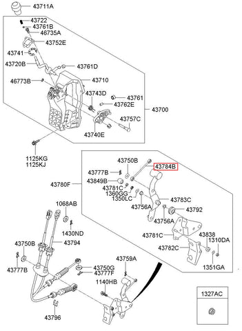 ROD ASSY-SHIFT 43784-4H100 (Original, New)