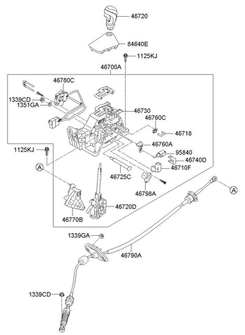 SWITCH HOUSING ASSY <br>46740-A5000, <br>46740A5000, <br>46740 A5000 <br>(Original, New)