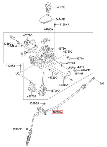 CABLE ASSY-ATM 46790-A5100 (Original, New)