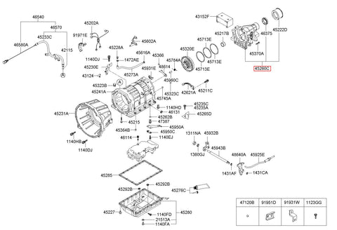 HOUSING ASSY-RR EXTENSION 45260-4C501 (Original, New)