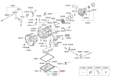 PAN ASSY-ATA OIL 45280-4C500 (Original, New)