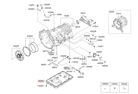 PAN ASSY-ATA OIL 45280-4E120 (Original, New)