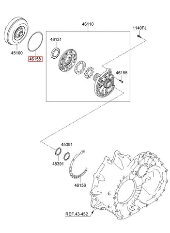 O RING-OIL PUMP 46158-3B000 (Original, New)