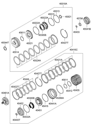 [ORIGINAL] DISC SET-CLUTCH 45425-3B600 454253B600 45425 3B600