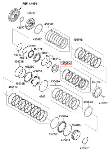 DISK SET-U/D BRAKE 45625-3B004 (Original, New)