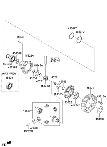 BEARING-TAPER ROLLER 45839-3B250 458393B250 45839 3B250