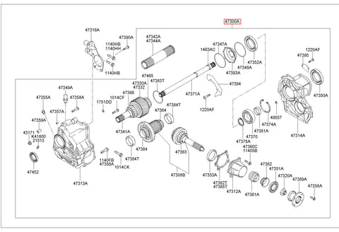 TRANSFER ASSY 47300-3B600 (Original, New)