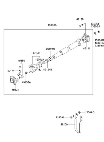 JOINT ASSY-UNIVERSAL <br>49150-45000, <br>4915045000, <br>49150 45000 <br>(Original, New)