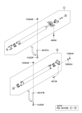 SHAFT ASSY-PROPELLER 49100-4H100 491004H100 49100 4H100