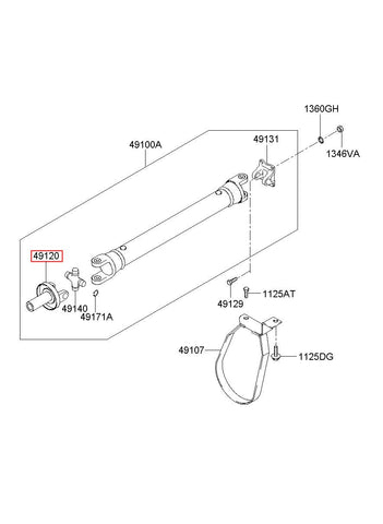 YOKE ASSY-SLIP 49120-4F100 (Original, New)