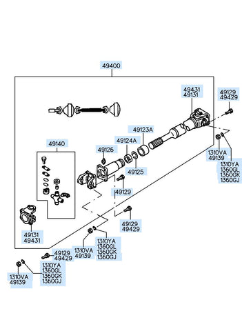 JOINT ASSY-UNIVERSAL 49140-7F200 491407F200 49140 7F200