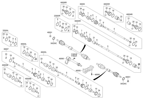BAND & CLIP SETLH 49596-2V1A5 495962V1A5 49596 2V1A5