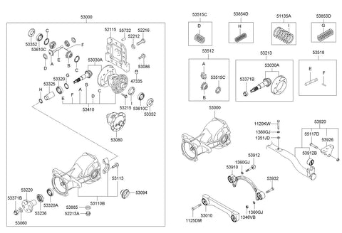 CARRIER ASSY-DIFFERENTIAL <br>53000-4F000, <br>530004F000, <br>53000 4F000 <br>(Original, New)
