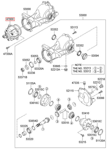 COUPLING ASSY-4WD 47800-24700 (Original, New)