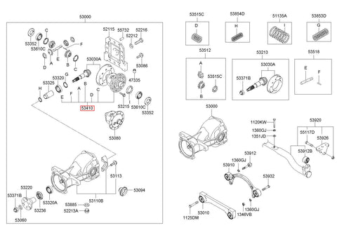 CASE ASSY-DIFFERENTIAL 53020-3B600 (Original, New)