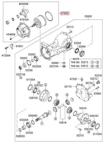 COUPLING ASSY-4WD 47800-39420 (Original, New)