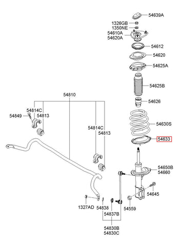 PAD-FR SPRING LWR 54633-1G000 (Original, New)