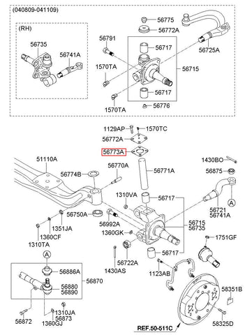 GASKET-KING PIN 56773-6B000 (Original, New)