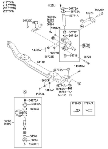 BOLT-KNUCKLE ARM 56723-7C200 567237C200 56723 7C200