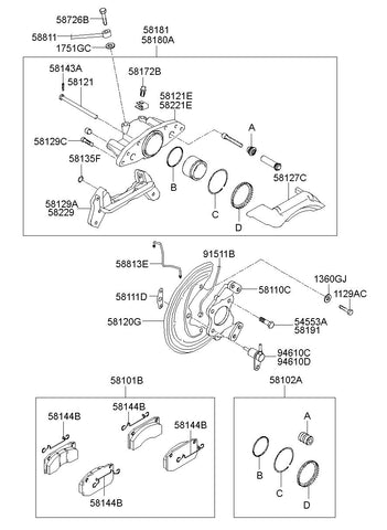 CAP-BLEEDER SCREW <br>58172-5K300, <br>581725K300, <br>58172 5K300 <br>(Original, New)