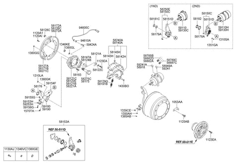 ADJUSTER ASSY-SLACKFRT 58250-8C800 582508C800 58250 8C800