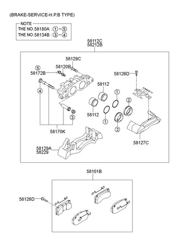 BOLT <br>58128-5K310, <br>581285K310, <br>58128 5K310 <br>(Original, New)