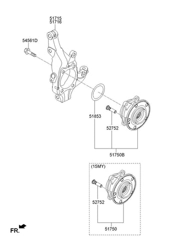 KNUCKLE-FRONT AXLELH 51715-2W000 517152W000 51715 2W000