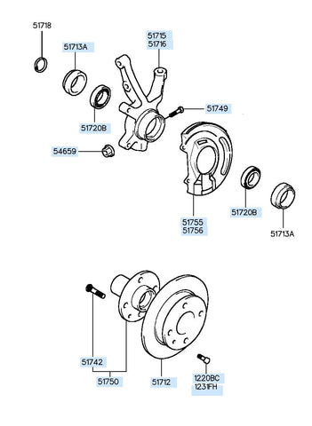 KNUCKLE-FRONT AXLE,LH <br>51715-02150, <br>5171502150, <br>51715 02150 <br>(Original, New)