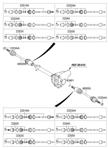 BOOT SET-IN.JOINT <br>49595-3F030, <br>495953F030, <br>49595 3F030 <br>(Original, New)