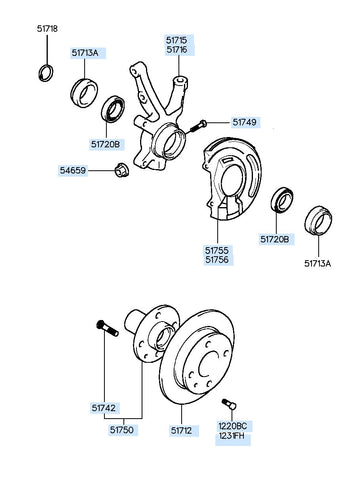 KNUCKLE-FRONT AXLE,RH <br>51716-02150, <br>5171602150, <br>51716 02150 <br>(Original, New)