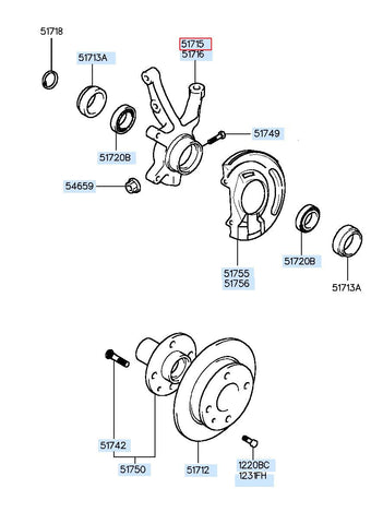 KNUCKLE-LH 51715-4E500 (Original, New)