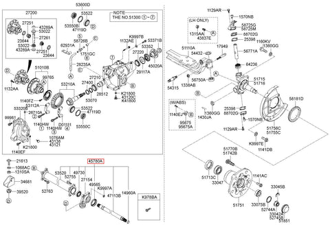 SHAFT ASSY-OUTPUT 53270-4E600 (Original, New)