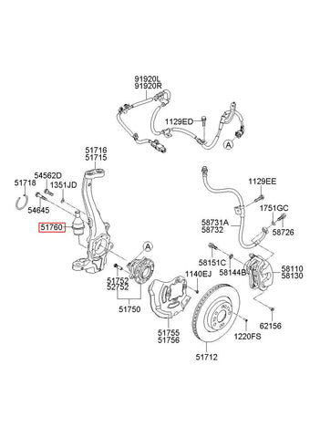 BALL JOINT ASSY 51760-3M000 (Original, New)