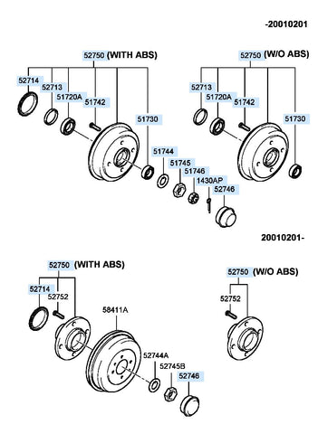 BEARING ASSY-HUB INR <br>51720-11101, <br>5172011101, <br>51720 11101 <br>(Original, New)