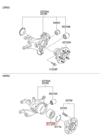 BEARING-FRT WHEEL 51720-2J001 (Original, New)