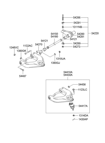 BALL JOINT-UPR ARM LH 54417-47000 5441747000 54417 47000