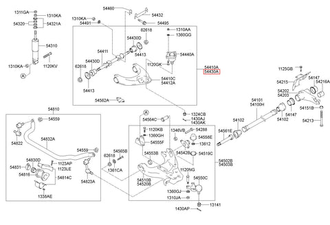 ARM COMPLETE-UPR RH 54401-H1150 (Original, New)