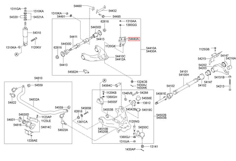 BALL JOINT ASSY-UPR 54440-H1000 (Original, New)