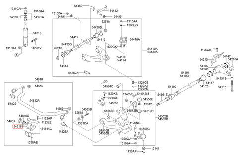 BUSHING-STABILIZER 54816-H1000 (Original, New)