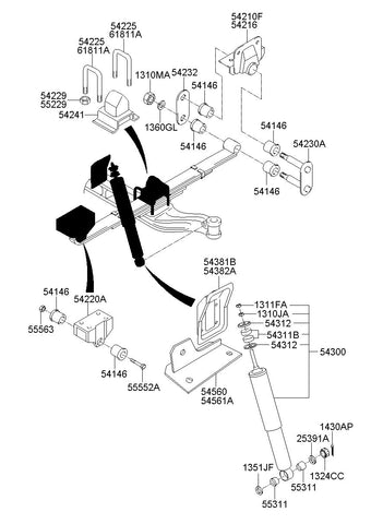 BRACKET-SHOCK ABSORBERRH 54641-3T050 546413T050 54641 3T050