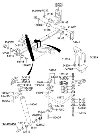 SHOCK ABSORBER ASSY-FRONT <br>54300-58000, <br>5430058000, <br>54300 58000 <br>(Original, New)