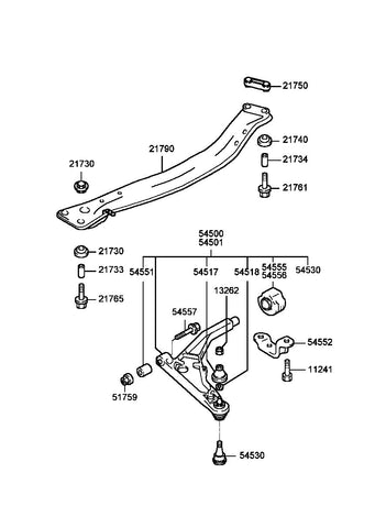 BALL JOINT ASSY-LWR ARM <br>54530-M2000, <br>54530M2000, <br>54530 M2000 <br>(Original, New)