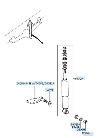 BRACKET-SHOCK ABSORBERLH 54631-3T050 546313T050 54631 3T050