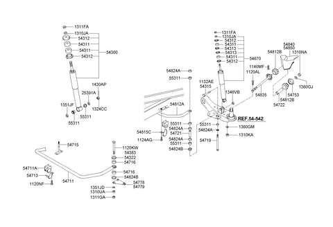 BAR-STRUT 54750-4B002D 547504B002D 54750 4B002D