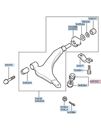 BALL JOINT ASSY-LWR ARM 54530-31600 (Original, New)