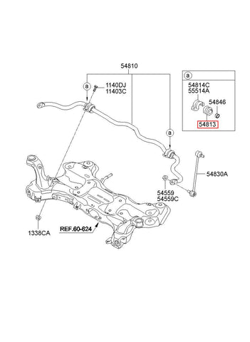 BUSH-STABILIZER BAR 54813-3Z000 (Original, New)