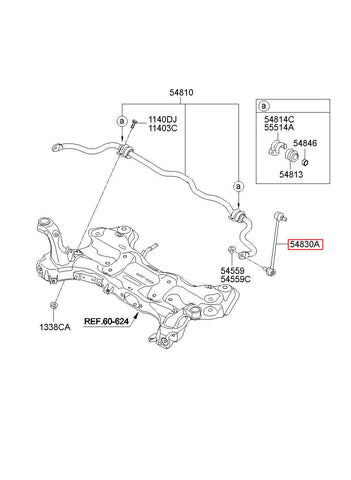 LINK ASSY-FR STABILIZER 54830-3Z000 (Original, New)