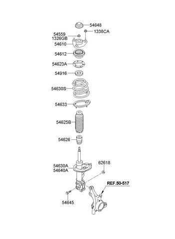 SHOCK ABSORBER ASSY-FRONTLH <br>54651-1M000, <br>546511M000, <br>54651 1M000 <br>(Original, New)